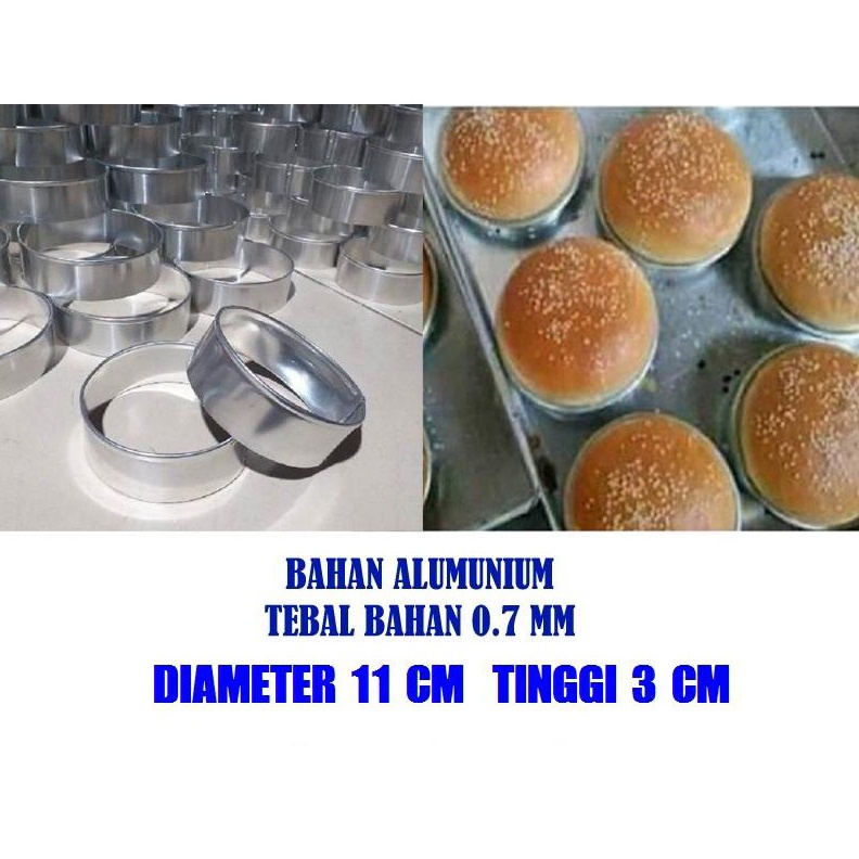 

SERENTAK RING BURGER RING ROTI RING CUTTER DIAMETER 11 CM