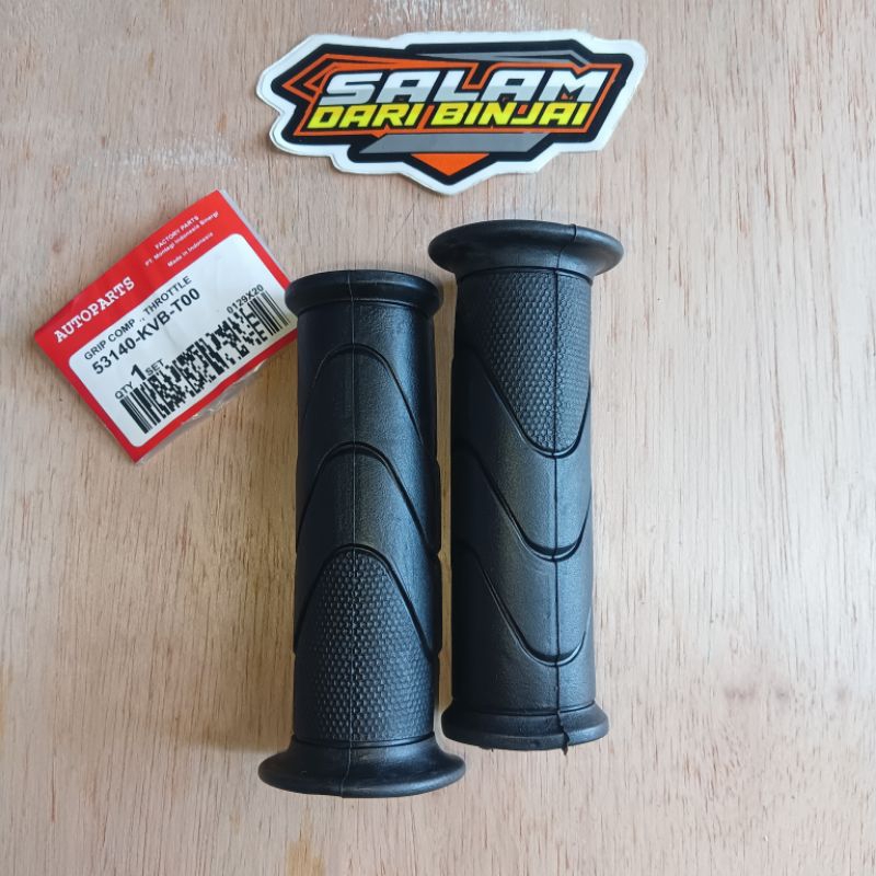 Handgrip Standar Honda Lembut Motor Beat Vario Scoopy Spacy Universal Semua Motor Honda( GRIP HONDA)