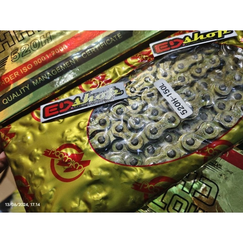 rantai 520H panjang150L 520 WILWOOD TEBEL GOLD AWET tebal long arm original modif cbr r25 ninja