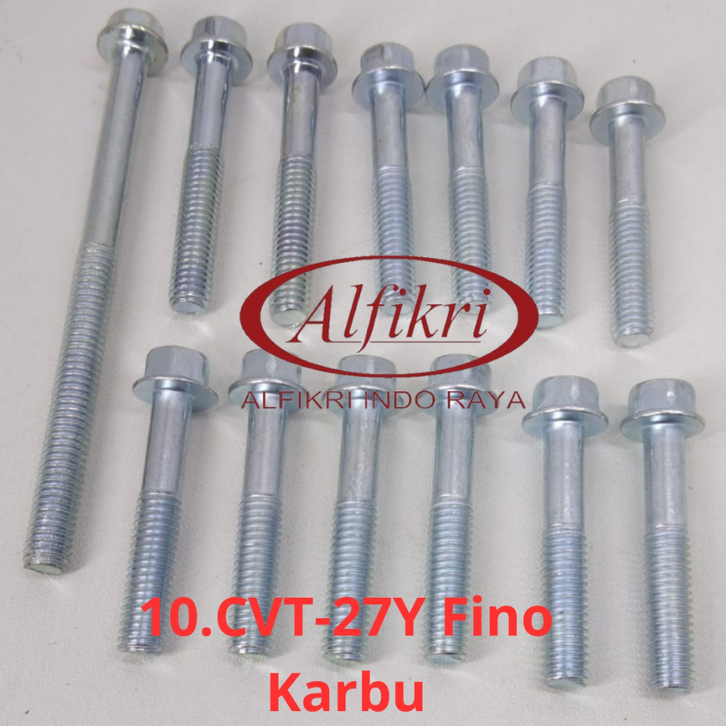 27-10 CVT Fino Karbu Baut  Cover CVT Fino Karburator 1 Set/ Baud CVT Yamaha Fino Karbu / Baut CVT Ya