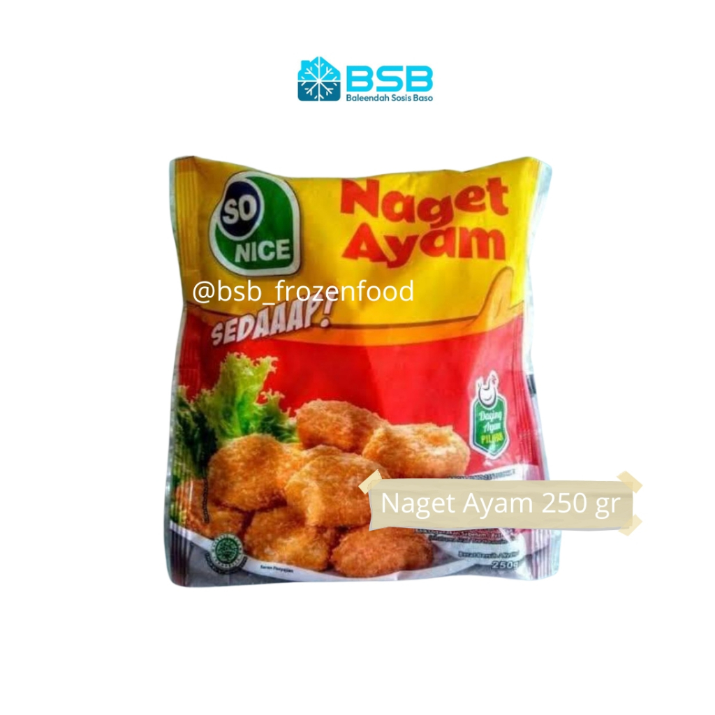 

Nugget Naget Ayam Stick So nice Sonice 250gr Math Stick Coin 250 gr