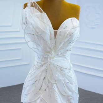 GAUN PERNIKAHAN  MERMAID  BERPAYET SIMPLE / WEDDING GOWN PUTIH / GAUN WEDDING