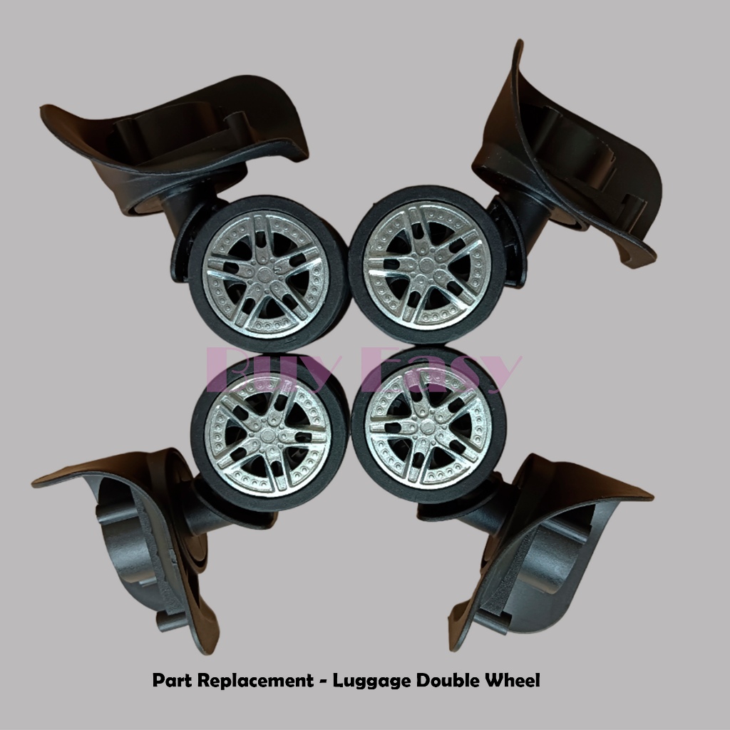 Roda Koper | Roda Koper Pengganti Double Wheel | 360 derajat putar 1 set isi 4 pcs | Include Baut