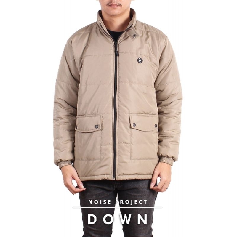 Noise Project Jaket Puffer Down Jaket Gelembung Jaket Puffer Noise - Cream