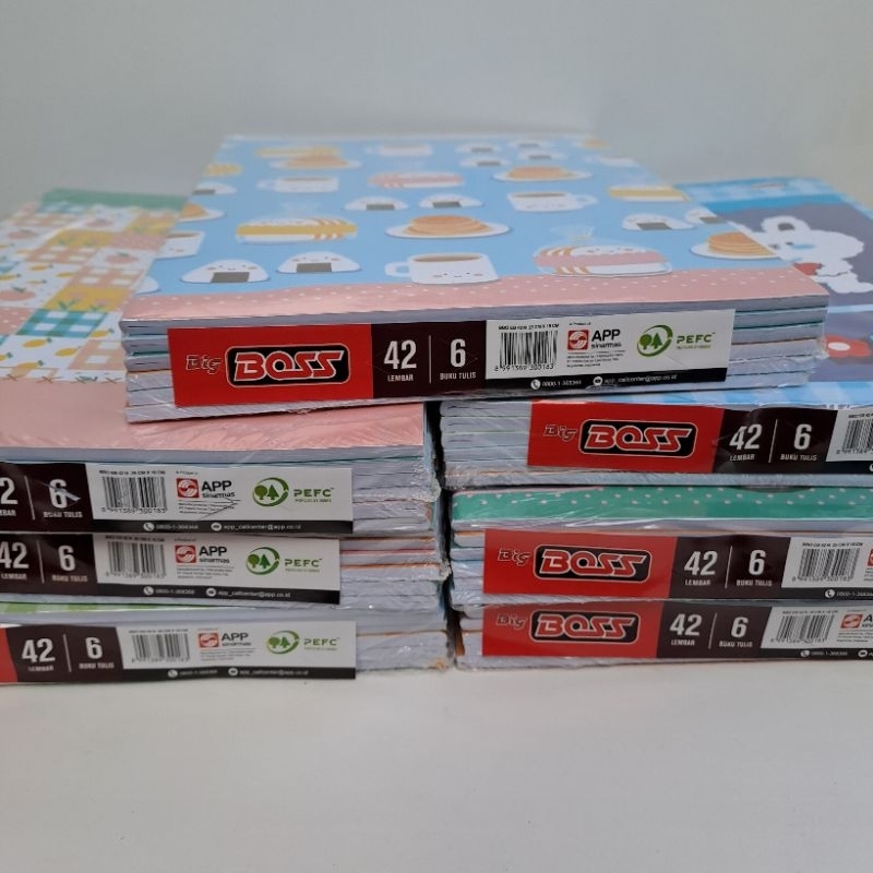 

(6 pcs) Buku Tulis Sidu Besar Big Boss isi 42 Lembar Ukuran B5 Tebal/ Buku Tulis Besar/ Buku Tulis BigBoss