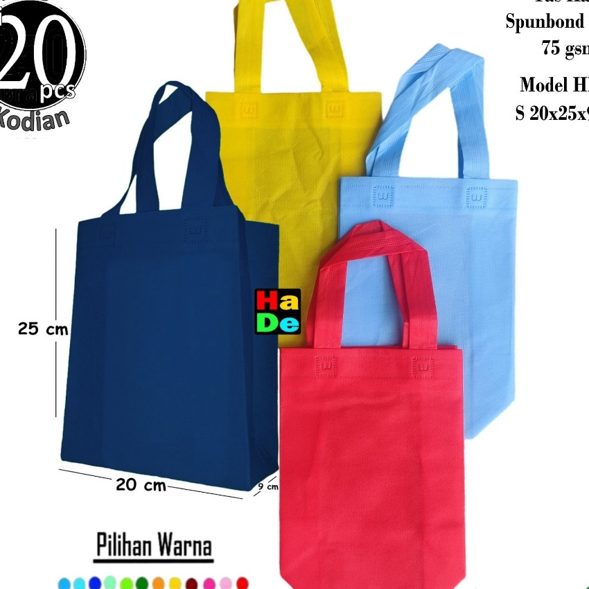 

KI3 1 Kodi isi 2 Tas Kain Spunbond Kotak Handle Box Goodie Bag Ukuran S 2x25x9 cm Kantong Belanja Lipat Serbaguna Goody Bag Bingkisan Souvenir Ultah Ulang Tahun Pernikahan Tas HP Ponsel Kosmetik dll Polos Murah