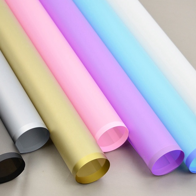 

Istimewa 2 Lembar Flower Wrapping Varian Transparant List Paper Florist Kertas Buket Bunga Cellophane Premium Quality Merek Sinowrap GRADE A