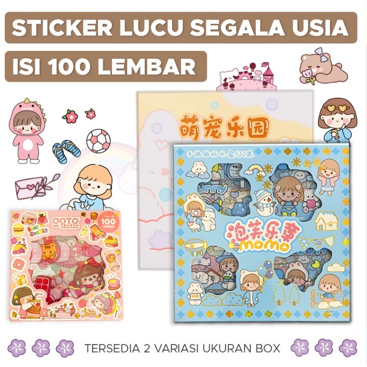

[HsLapak] MOMO STIKER LUCU / STIKER KARTUN KOREA MOTIF ANTI AIR 100 LEMBAR MURAH