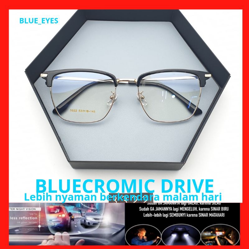 NEXUS- Kacamata Bluecromic Pria | Photocromic Minus Blueray Antiradiasi 3 IN 1 | Kacamata Pria Keren