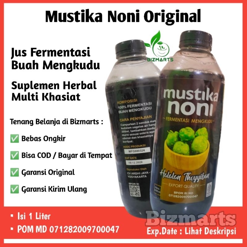 

Mustika Noni Jus Fermentasi Sari Buah Mengkudu/Pace Asli Export Quality 1 Liter Untuk Kesehatan