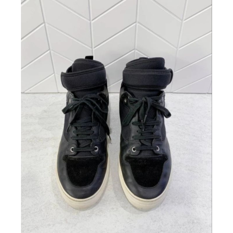SEPATU BALENCIAGA ORIGINAL HIGH TOP IN BLACK LEATHER & NEOPRENE SIZE 42 ( DAPAT DUSTBAG)