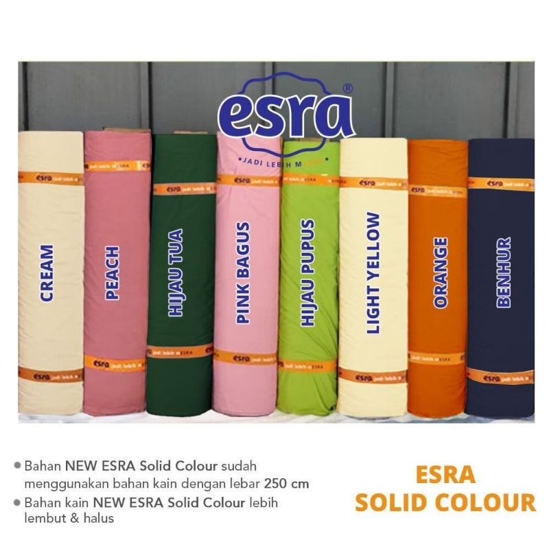 Kain Katun CVC Premium Meteran ll Lebar 250cm Adem & Lembut ll Bahan Sprei Esra ll Polos Esra