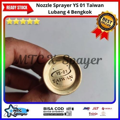 Nozzle Sprayer YS 01 Taiwan 4 Lubang | Nozzle Spuyer Lubang 4 Bengkok |Nozzle Sprayer Kuningan Kabut