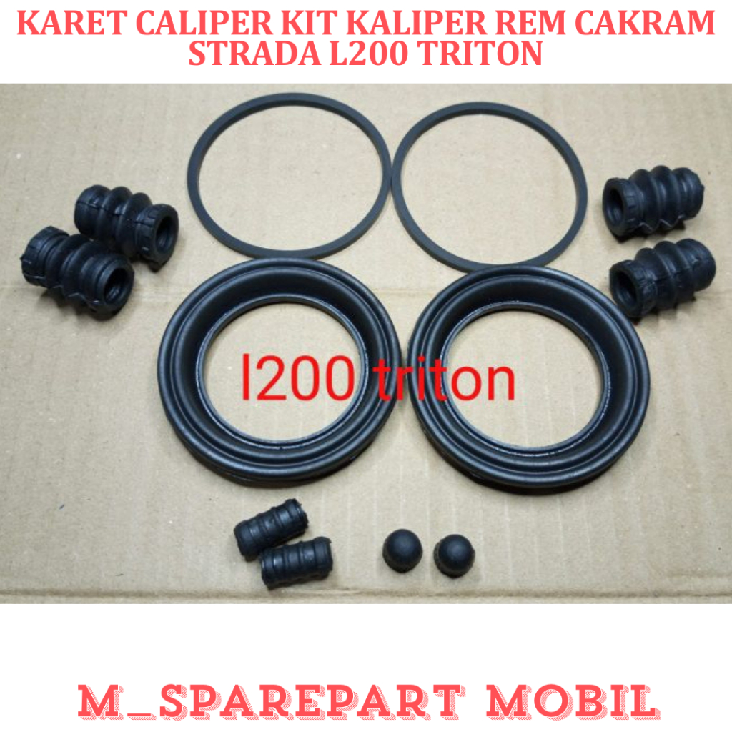 SPAREPART MOBIL PREMIUM KARET CALIPER KIT KALIPER REM CAKRAM STRADA L200 TRITON