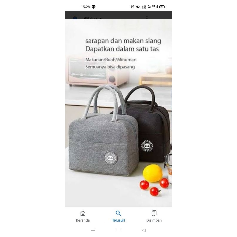 paket lengkap tas bekal + kotak nasi