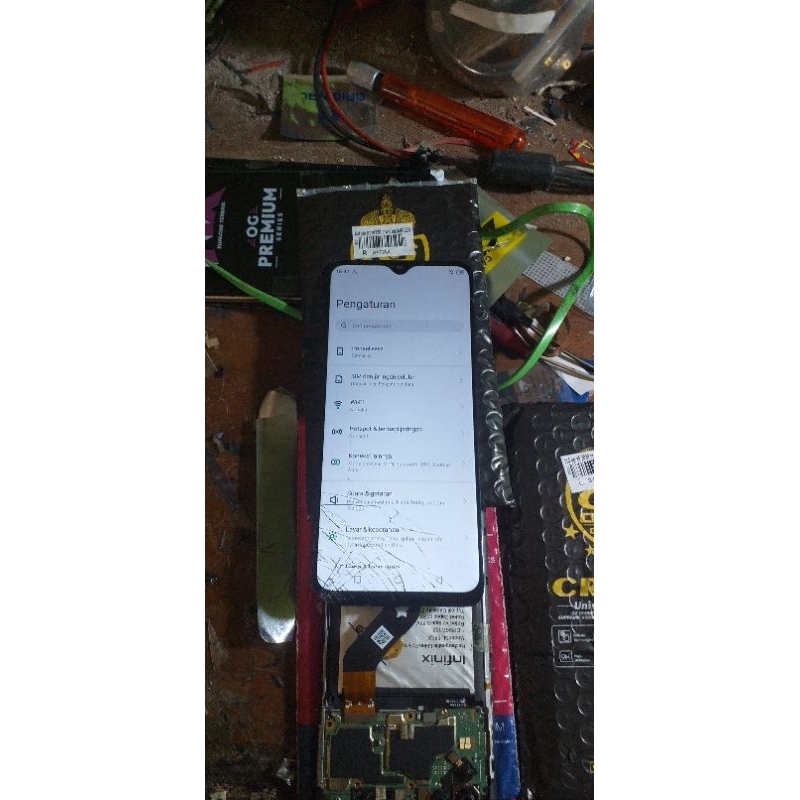 Lcd touchscreen infinix hot 10s X689 original 100% copotan minus retak