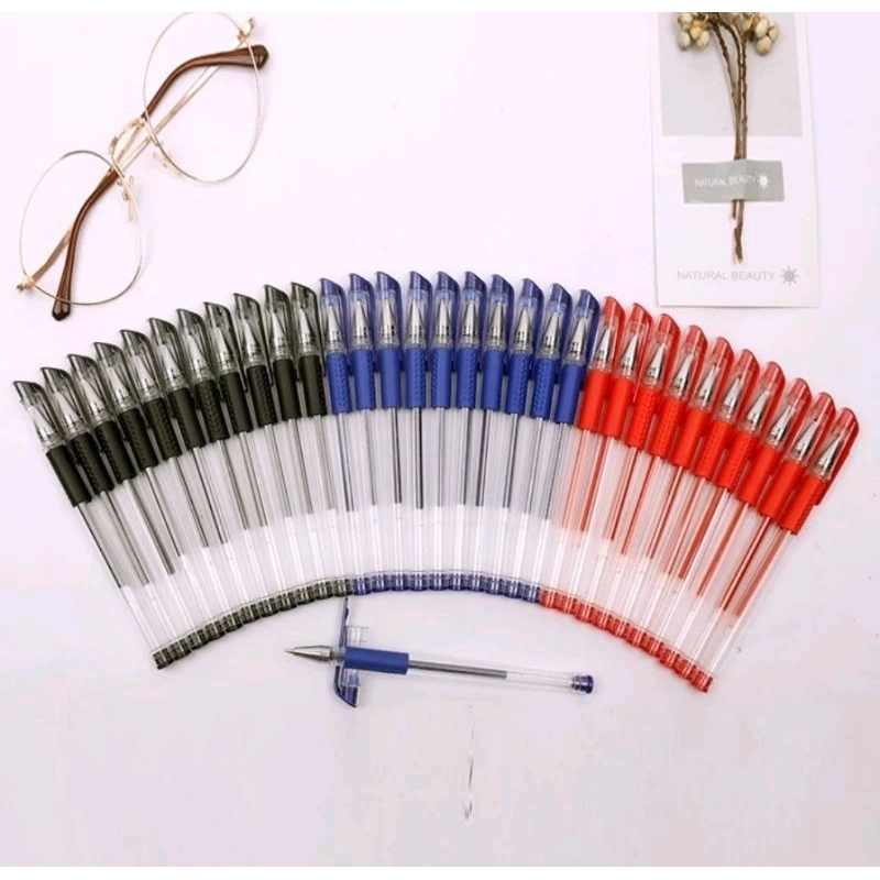 

3 pcs Pena Gel 0.55mm Standard Pulpen Tinta Cair / Alat Tulis Sekolah Kantor Pen Warna Pena Ujung Lancip ATK