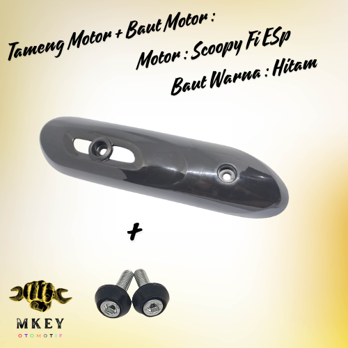 Tutup Pelindung Tameng Knalpot Honda Scoopy Fi Esp New Led 2017-2019 Plus Baut Motor Honda Standar