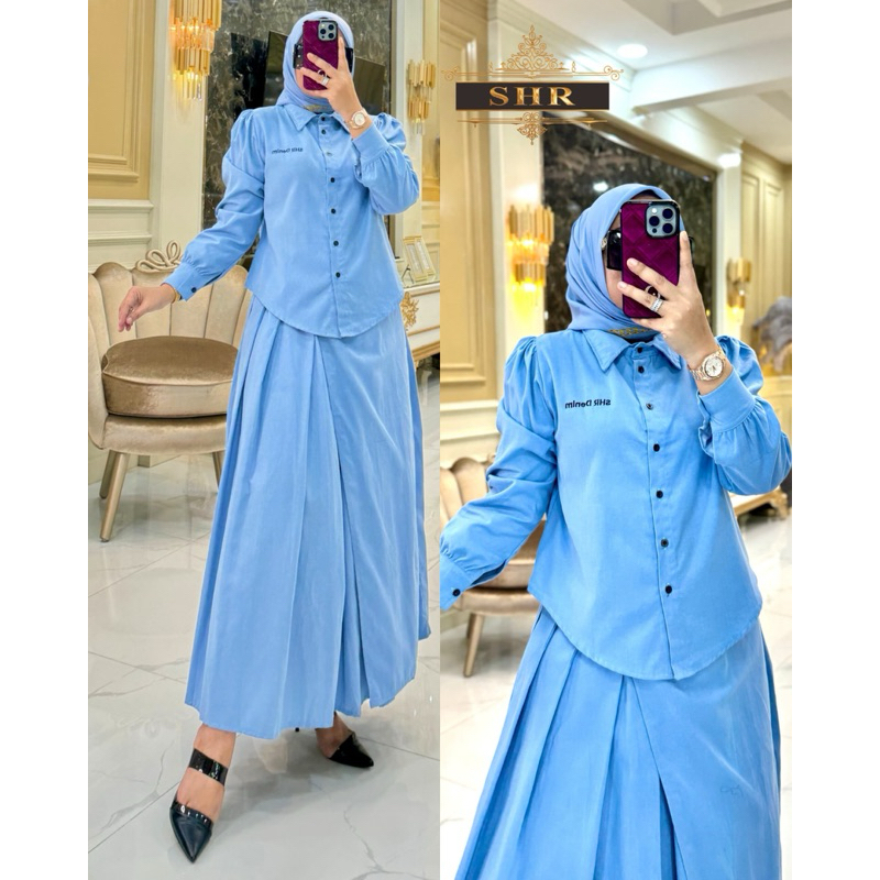 “ BY SHR NEW “ READYY SETELAN ROK DENIM GEJOLAK ASMARA BAHAN LEMBUT BY SHR ORI 100% BEST SELLER