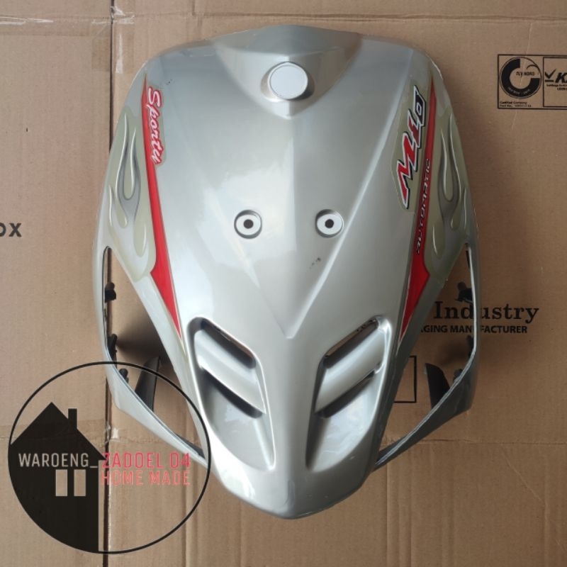 Tameng Depan Yamaha Mio Sporty Silver Berstriping