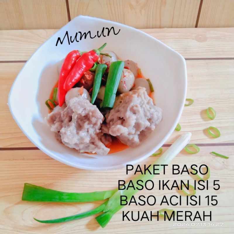 

PAKET BASO IKAN TONGKOL ISI 5+BAKSO ACI 15 KUAH MERAH