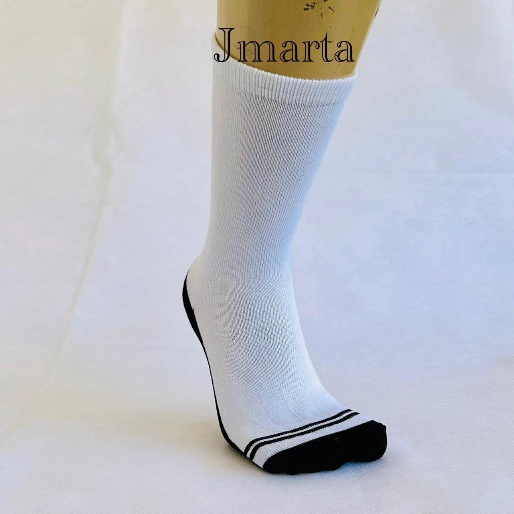 kaos kaki sekolah/kaos kaki anak sekolah/kaos kaki sekolah putih telapak hitam Premium 1pasang