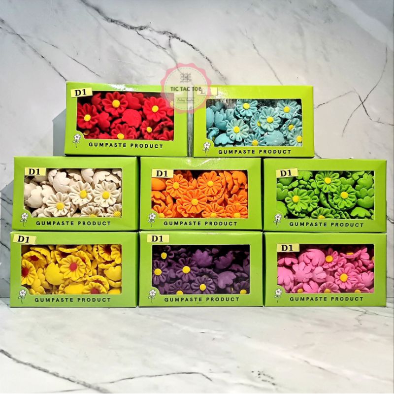 

Hiasan Kue Gumpaste Bunga/Hiasan Kue/Gumpaste/Cake Topper Bunga/ KODE D1
