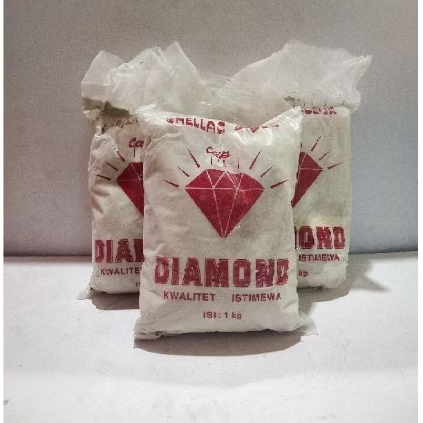 Shellac bubuk cap Diamond (sherlak/sirlak/serlak/shelac/shirlak) 1000gram/1kg
