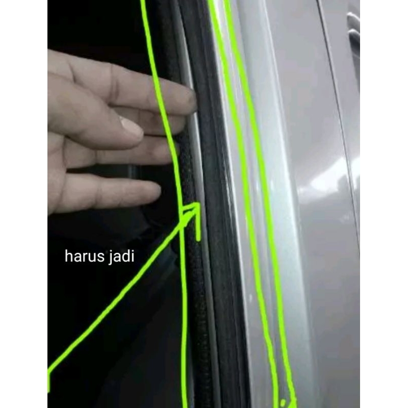 karet beludru penjepit kaca pintu mobil kijang super grand Rover kapsul jantan harga per 1meter