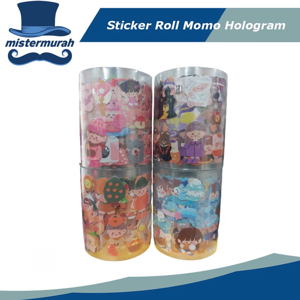 

KILAT Sticker Roll Momo Hologram 5cm x 3m Sticker Lucu Momo Kartun Korea Anti Air