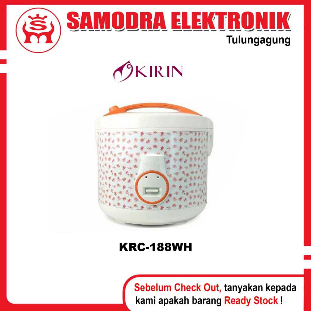 Magic Com KIRIN KRC-188WH | Penanak Nasi Kirin 3 Liter