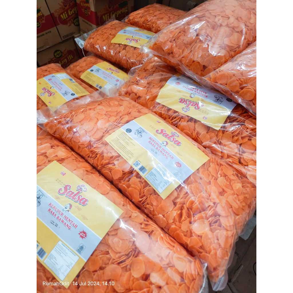 

Kerupuk BAWANG Mentah Cap SALSA 1 BAL 5 KG