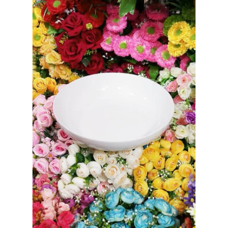 WADAH SAJI KERAMIK BLANC JUMBO/piring perasmanan/piring buah/piring makanan/piring lebaran/arisan/ha