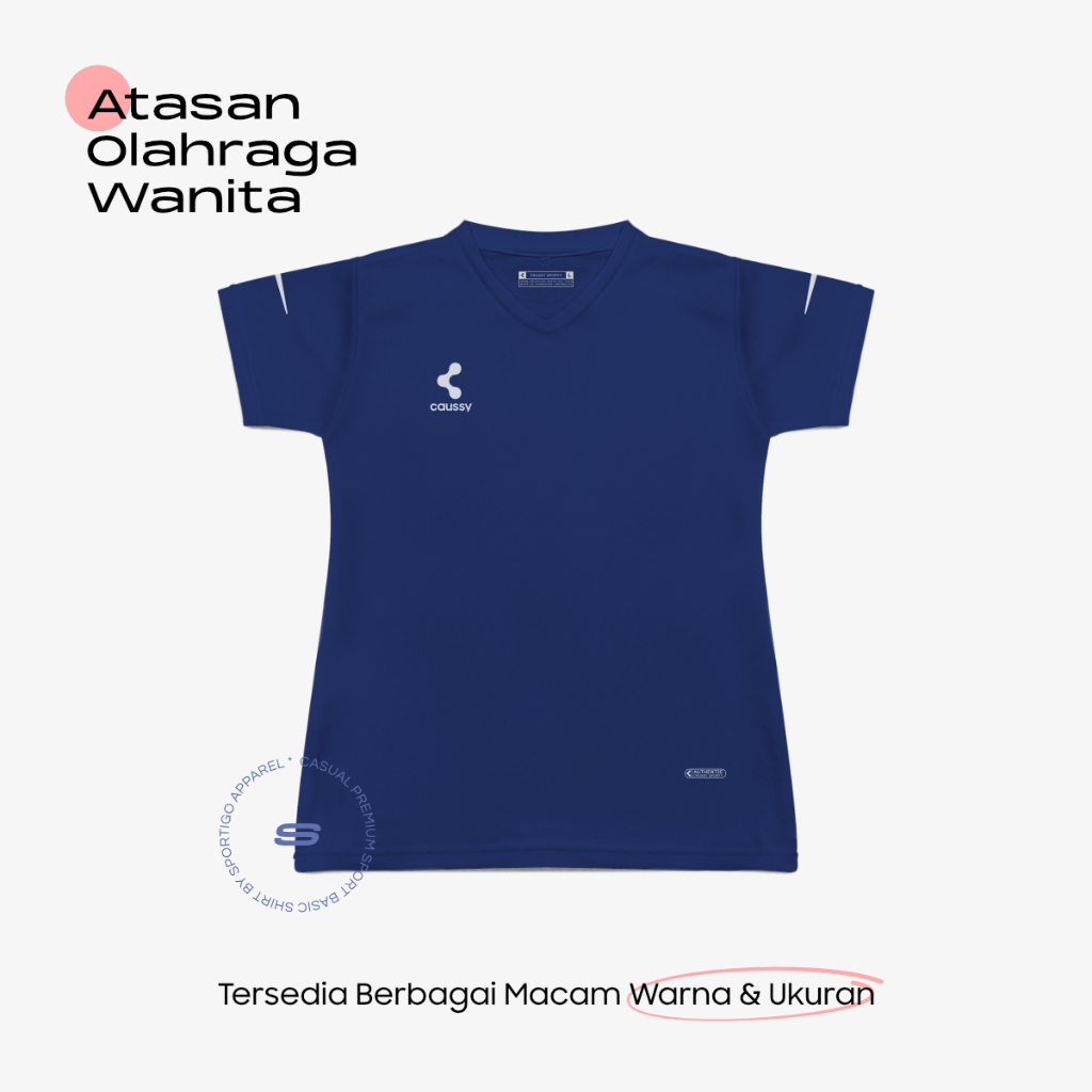 Kaos Olahraga Wanita Baju Senam Fitness Training Aerobic Running Warna Navi dan Lainnya Terlaris COD
