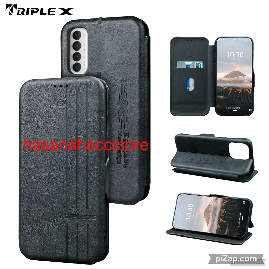 CASE UNTUK HP OPPO RENO 4 PRO CASE FLIP KULIT DOMPET MOTIF LEATHER WALLETE