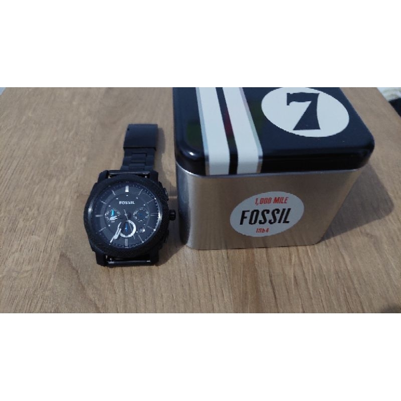 Jam tangan fossil fs 4552 black stainless steel