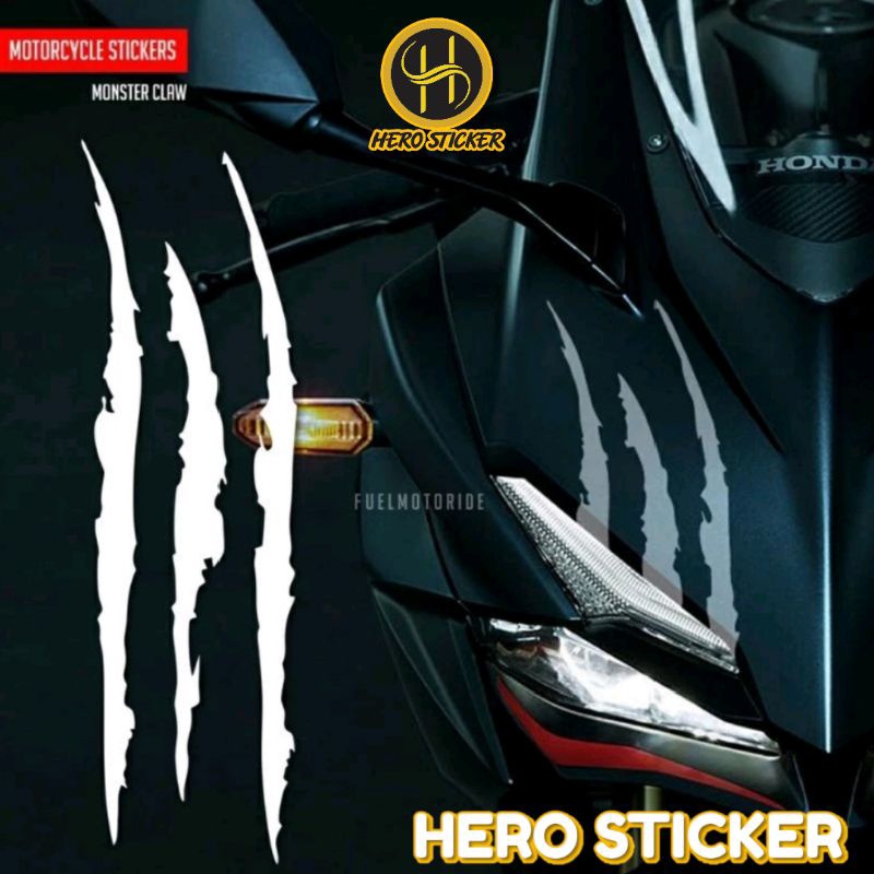 

Sticker stiker monster claw/stiker cakar monster/stiker lampu nmax xmax pcx vario aerox