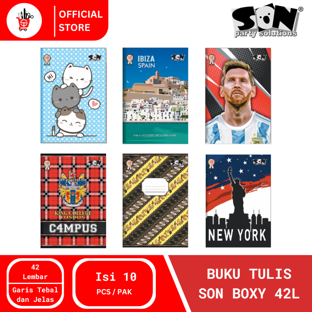 

Book | Buku Tulis Boxy Son 42 Lembar (1 PAK)