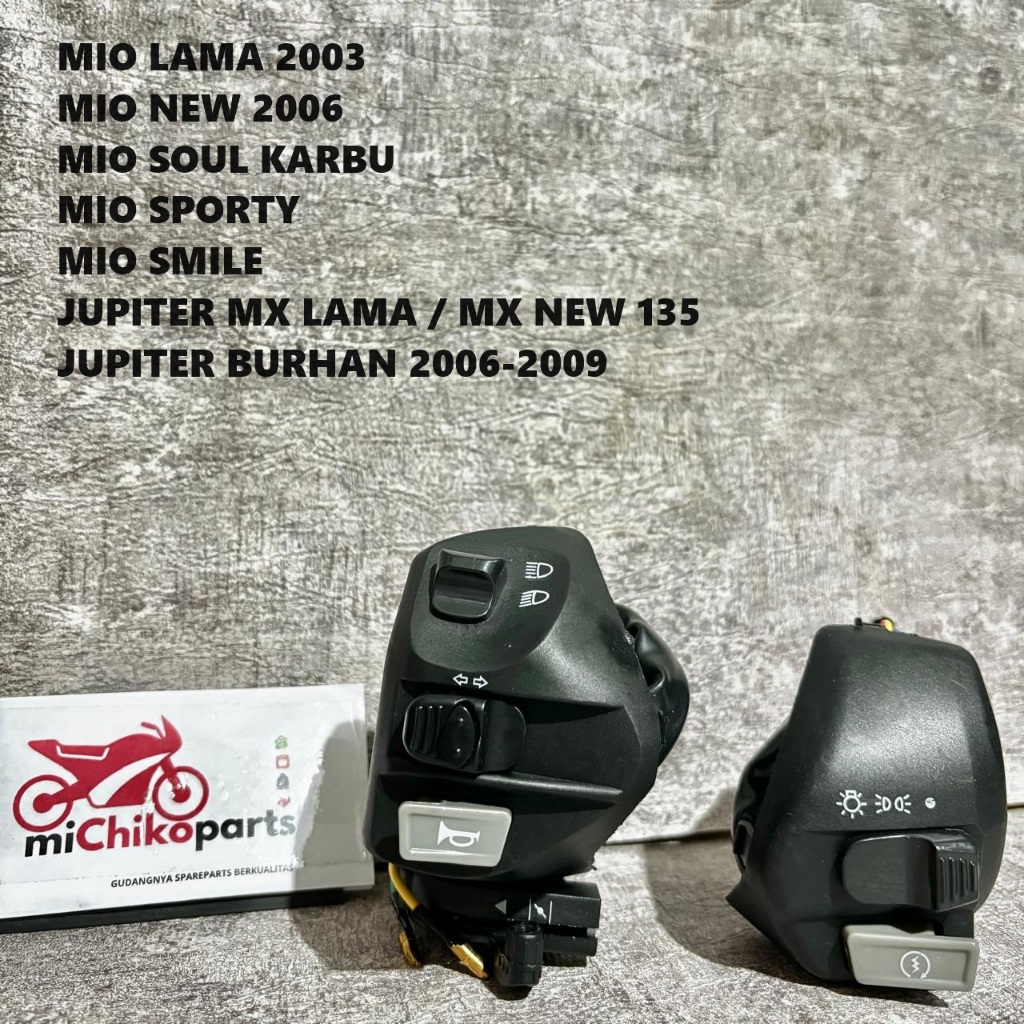 Sepasang Holder Saklar Kiri Kanan Mio Series Jupiter MX Lama New Jupiter Z 2006 2007 2008 2009 Burha