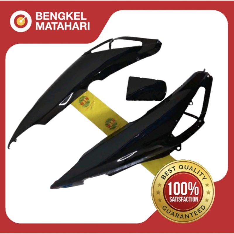 COVER BODY + COVER STOP SUPRA X 125 LAMA, SUPRA X 125 BATMAN 2007-2013 HITAM MERK WIN