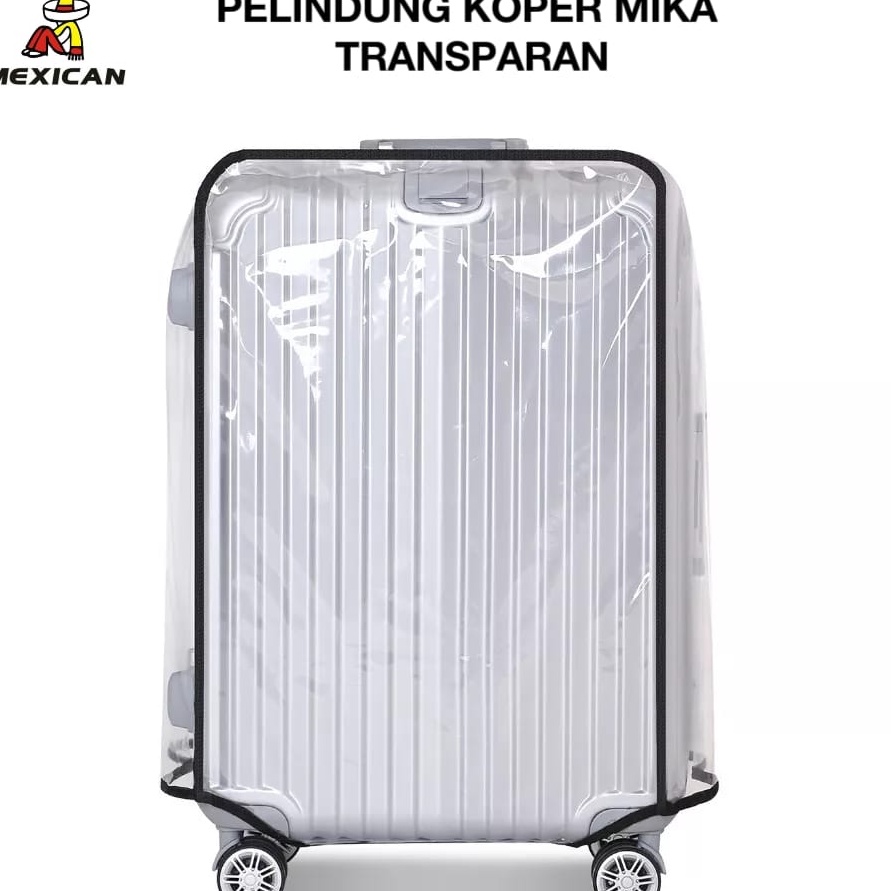 FG2 MEXICAN Sarung Koper 222242628 Luggage Cover Transparent Sarung Koper Pelindung Tas Mika Transpa