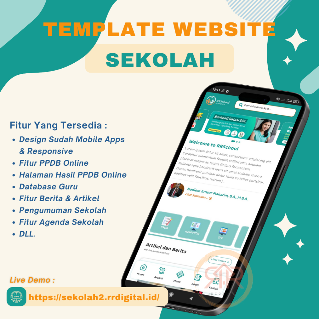 TEMPLATE WEBSITE SEKOLAH DESIGN MODERN DENGAN WORDPRESS [NEWW]