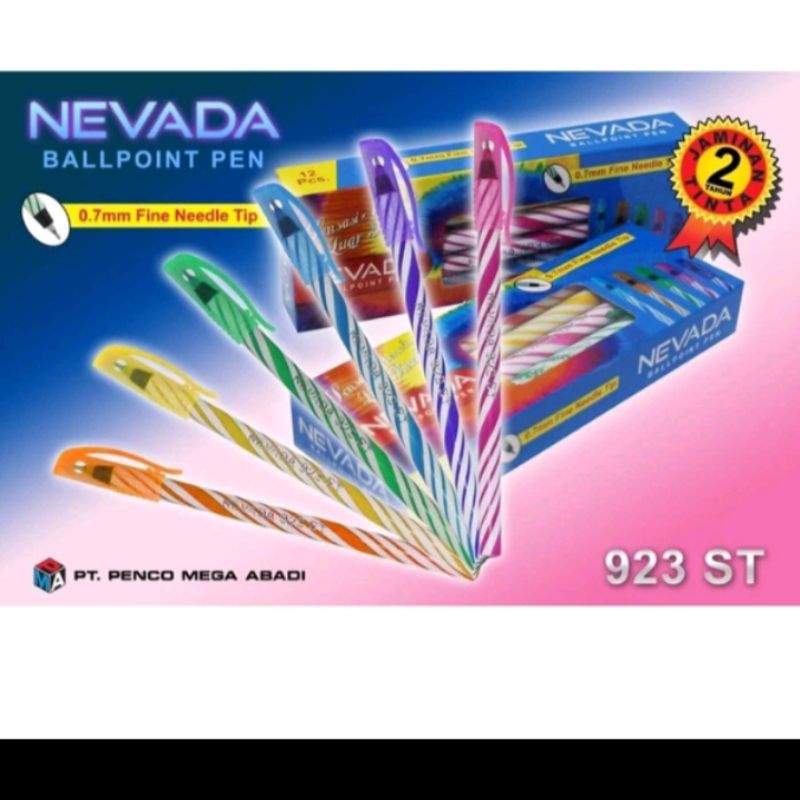 

Pulpen Nevada dengan ujung lancip warna hitam