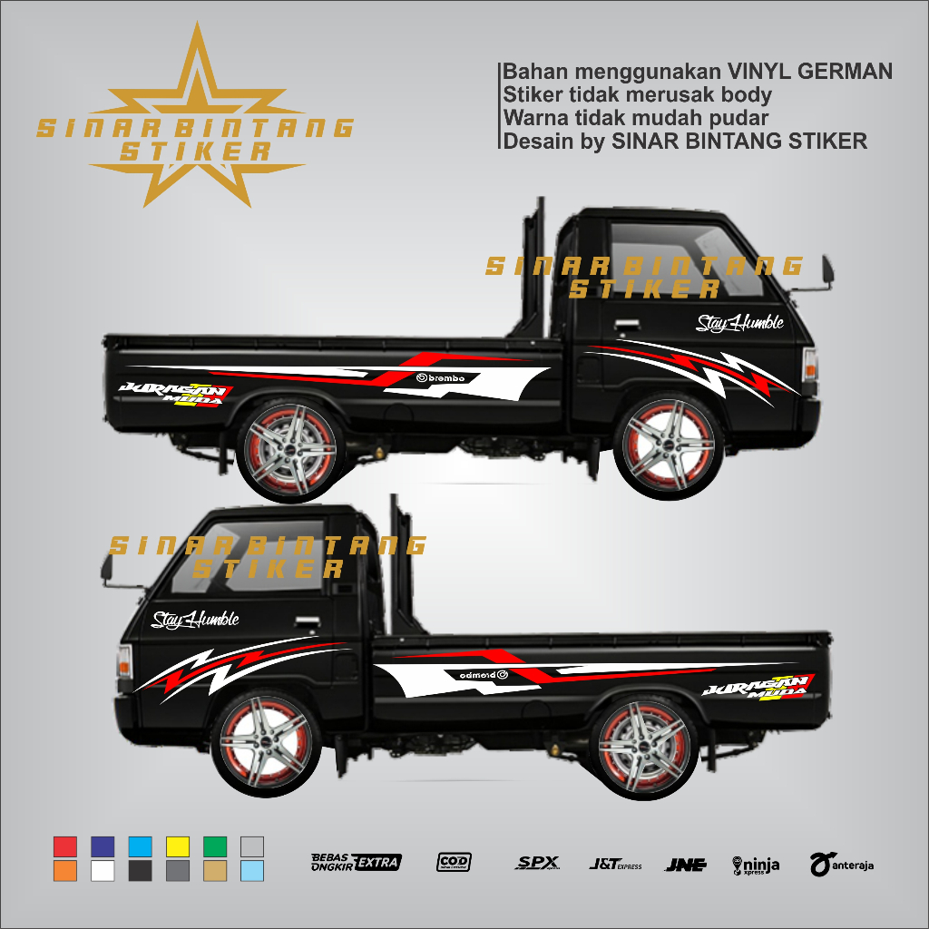 Stiker cutting mitsubishi l300 stiker striping mobil l300