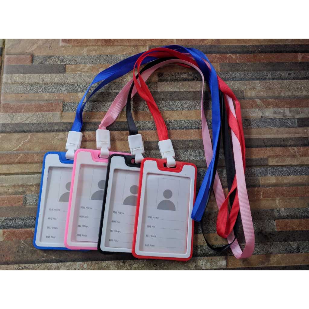 

Holder ID Card 2 Sisi dan Tali Lanyard Lebar 1cm