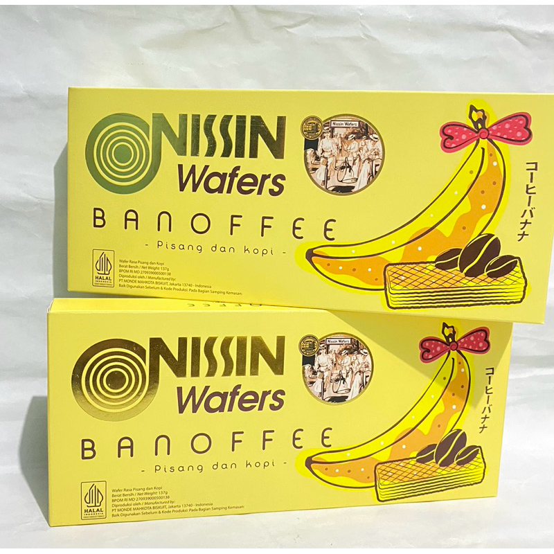 

Nissin Wafers Banoffe Wafer Rasa Pisang dan Kopi 137Gram Local Import Halal