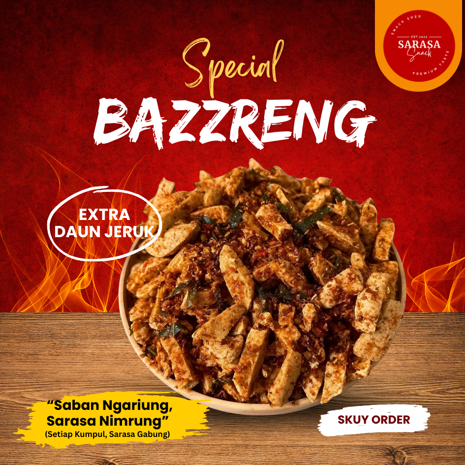 

Sarasa Snack Basreng Pedas Gurih Enak Extra Daun Jeruk 150 Gram