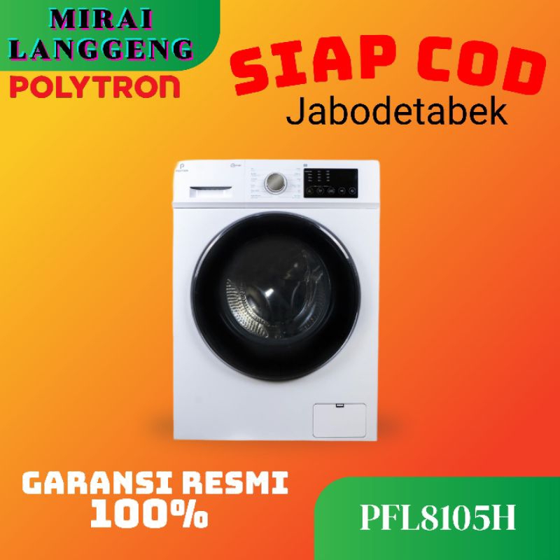 POLYTRON MESIN CUCI DAN DRYER PENGERING PFL8105H