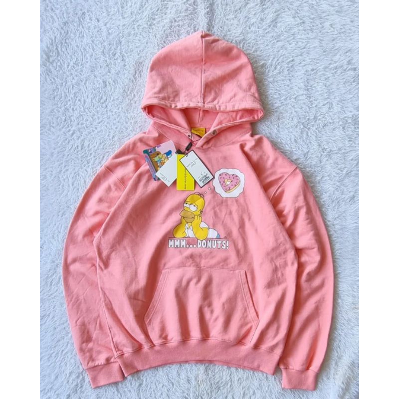 ADLV X Simpsons Donuts homer  Hoodie pink BNWT
