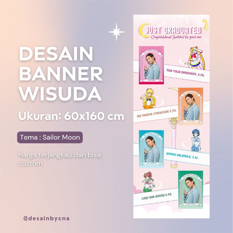 (Bentuk Softfile) Jasa Desain Banner/Spanduk Wisuda